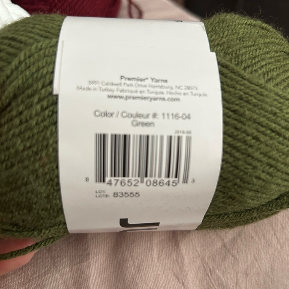 LOT Of 3 Mixed Premier JUST YARN  Worsted 2.11 oz / Skein* - 1 Just Chenille - Picture 6 of 11